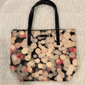 Kate Spade Black and Cream Bokeh Tote